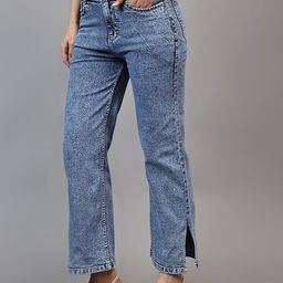 Shrutika Women Straight Fit High-Rise Heavy Fade Stretchable Jeans-image-16