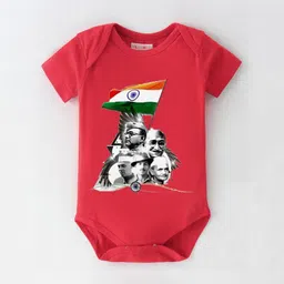BLUSHES Unisex Kids Red Infants Printed Cotton Bodysuit-picture-16