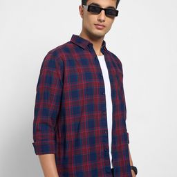 SF JEANS by Pantaloons Men Slim Fit Tartan Checks Casual Shirt-image-21