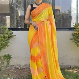 Rangtulika Ethnics Striped Art Silk Saree-image-81