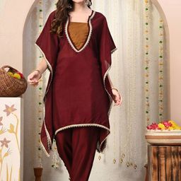 Myshka Women Regular Gotta Patti Kurta with Trousers-image-85