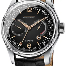 DOUBLERUN Men Dial & Leather Bracelet Style Straps Analogue Multi Function Watch H05N8025 image 4
