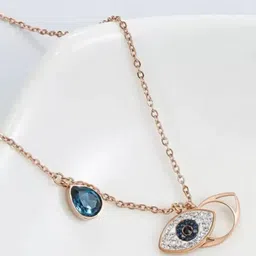 SALTY Sapphire Evil Eye Necklace For Women & Girls-21