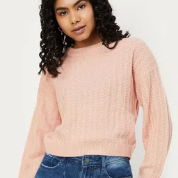 max Women Cable Knit Pullover-picture-17