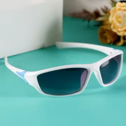 PASSION PETALS Kids Rectangle Sunglasses and UV Protected Lens 11-18whiteglasses-42