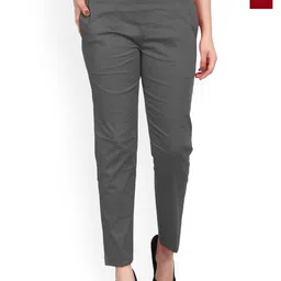 SRISARAS Women Pack of 2 Regular Fit Mid-Rise Trousers-image-81