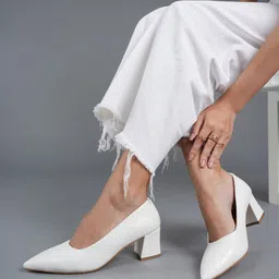 Mast & Harbour Textured Block Heel Sandals-picture-19