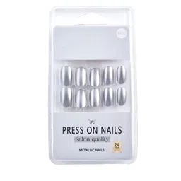 RANORE Metallic 24-Pcs Press-On Nails - M06 Silver-image-92