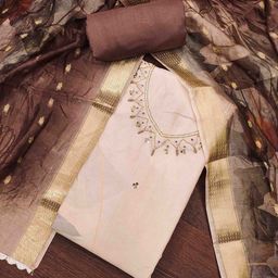 DIVASTRI Embellished Unstitched Dress Material-image-87