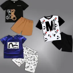 HELPOM Unisex Kids Printed T-shirt with Shorts-picture-7