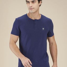 Being Human Men Solid Henley Neck Slim Fit T-shirt-picture-32