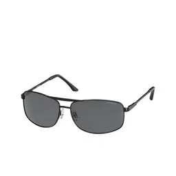 Polaroid Men Grey Lens & Black Rectangle Sunglasses with Polarised Lens-picture-35