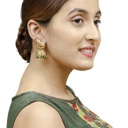 Shining Jewel - By Shivansh Contemporary Jhumkas Earrings-54