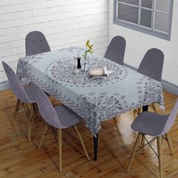 Sun Rise Grey Floral 4-Seater Table Cover-image-9