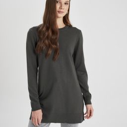 DeFacto Round Neck Long Sleeve Sweaters-image-22