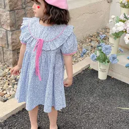 LULU & SKY Print Flutter Sleeve A-Line Dress-picture-14