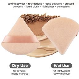 Beautiflame Set Of 5 Round Powder Sponge Puff With Blender & Triangle Puff image 3
