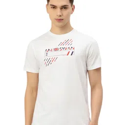 AMSWAN Men Typography Printed Applique T-shirt-image-93