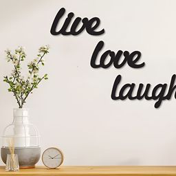 Ascension Black 3 Pieces Wooden Live Love Laugh Words Wall Decors-image-35