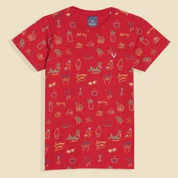 Allen Solly Junior Boys Printed Applique T-shirt-picture-14