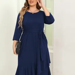 Samsara Couture Women Fit & Flare Midi Dress-10