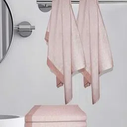 Myntra Elegant Homes Pink 5 Striped Cotton 150 GSM Bath Towel-image-27