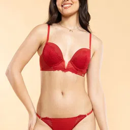 Enamor Low Rise Bikini with Elegant Eyelash Lace and String Detailing For Chic Style P141-4