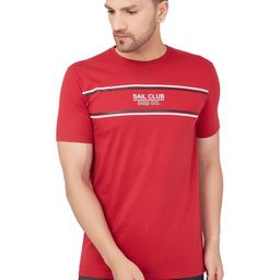 Ben Martin Men Printed Cut Outs Slim Fit T-shirt-image-90