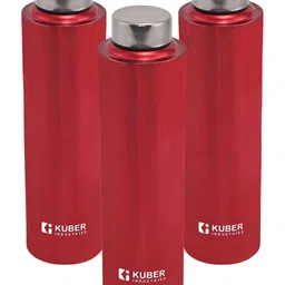 Aura Red Set of 3 Stainless Steel Solid Water Bottle-18