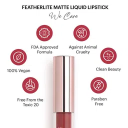 Parul Garg Featherlite Matte Liquid Lipstick - 2.5 ml - Adore 52 image 4