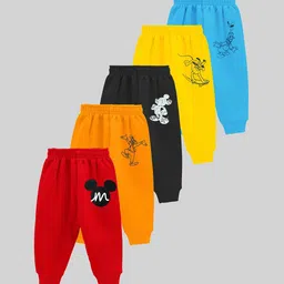 Disney By Miss and Chief Boys Pack Of 5 Printed Joggers-image-40