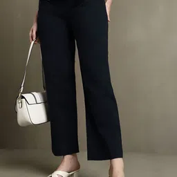 DL Woman Cotton Mid-Rise Straight Fit Formal Trousers-image-50