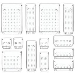 Aura Transparent Set of 6 Reusable Drawer Organiser Organisers-image-2