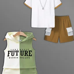 HELPOM Unisex Kids Printed T-shirt with Shorts-picture-39