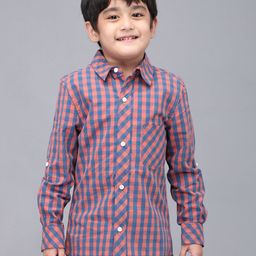 Biglilpeople Boys Standard Opaque Checked Casual Shirt-image-42
