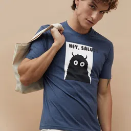 Fame Forever by Lifestyle Graphic Printed Round Neck Cotton T-shirt-image-60