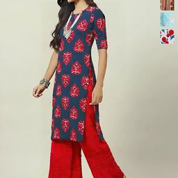 Anouk Rustic Women Pack of 4 Ethnic Motifs Printed Daily Straight Kurtas-image-99