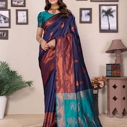 AVANTIKA FASHION Woven Design Zari Pure Silk Banarasi Saree-image-50