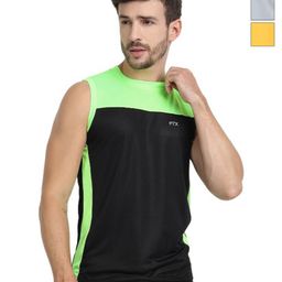 FTX Pack Of 3 Colourblocked Round Neck Sleevesless T-shirts-image-67