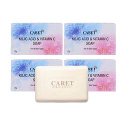 CARET ORGANIC 4 Pcs Kojic Acid & Vitamin C Skin Brightening Soap-75g-58