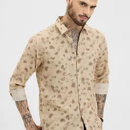 Snitch Men Smart Spread Collar Floral Printed Casual Shirt-image-55