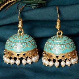 OOMPH Dome Shaped Jhumkas Earrings-10
