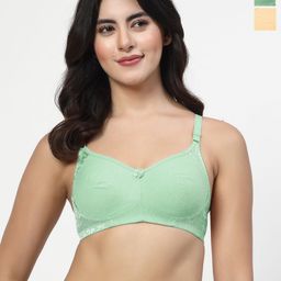 LILY Solid Full Coverage Non Padded Non-Wired BraletteBra-5