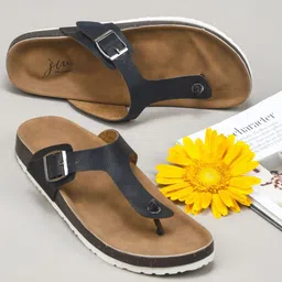 JM Looks Women T-Strap Flats with Buckles-image-53