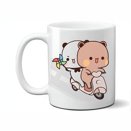 Mr UVD White & Brown Graphic Printed Ceramic Glossy Mug 350 ml-image-74