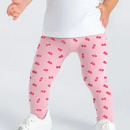 Nauti Nati Girls All-Over Strawberry Printed Cotton Ankle-Length Leggings-image-72