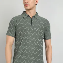Moda Rapido Men Dry Tech Conversational Printed Polo Collar T-shirt-image-87