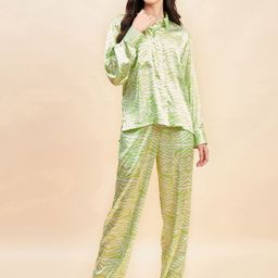 JEFF COOPER Printed Shirt Collar Neck Shirt With Trousers Co-Ords-image-27