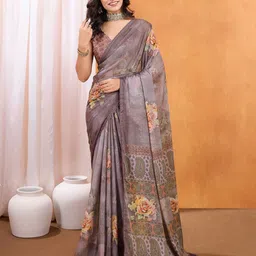 Rekha Maniyar Floral Poly Crepe Saree-image-76
