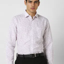 Van Heusen Men Regular Fit Spread Collar Floral Printed Formal Shirt-image-36